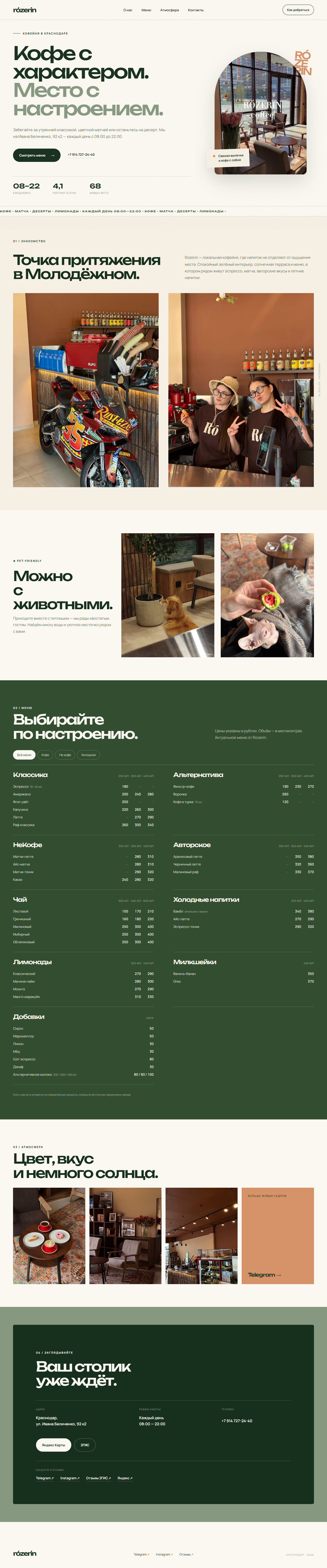 Главная страница сайта Rozerin